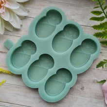 Load image into Gallery viewer, Christening Baby Shower Birth Announcement Wax Melt Sample Mould Mold Cute Babies Gender Reveal