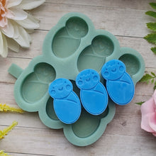 Load image into Gallery viewer, Christening Baby Shower Birth Announcement Wax Melt Sample Mould Mold Cute Babies Gender Reveal