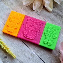 Load image into Gallery viewer, Halloween Voodoo Cat Doll Skellington Wax Melt Mould Pagan Wiccan