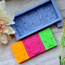 Load image into Gallery viewer, Halloween Voodoo Cat Doll Skellington Wax Melt Mould Pagan Wiccan