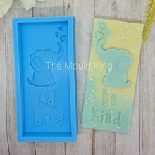 Load image into Gallery viewer, Elephant 'Be Kind' Wax Melt Snap Bar Mould