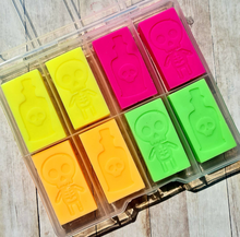 Load image into Gallery viewer, Halloween Skellington Wax Melt Home Bargains Sample Box Mould