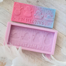 Load image into Gallery viewer, I&#39;m Melting Christmas Snowman Wax Melt Snap Bar Mould
