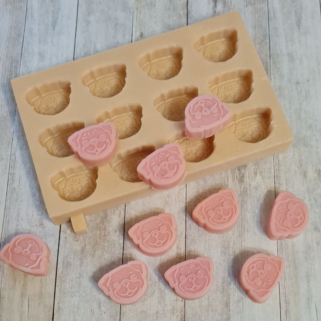 Pug Dog Wax Melt Sample Shape Mould