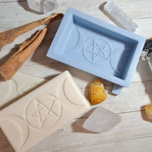 Load image into Gallery viewer, Triple Moon Pentagram Pentacle Silicone Soap Mould
