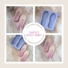 Load image into Gallery viewer, Christmas Santa Claus Boots Foot Print Wax Melt Shape Mould
