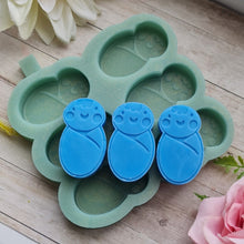 Load image into Gallery viewer, Christening Baby Shower Birth Announcement Wax Melt Sample Mould Mold Cute Babies Gender Reveal
