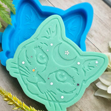 Load image into Gallery viewer, Moon Celestial Cat Wax Melt Mould
