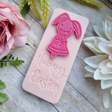 Load image into Gallery viewer, Happy Easter Wax Melt Bunny Rabbit Snap Bar Mould Mold Melts
