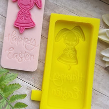 Load image into Gallery viewer, Happy Easter Wax Melt Bunny Rabbit Snap Bar Mould Mold Melts
