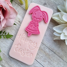 Load image into Gallery viewer, Happy Easter Wax Melt Bunny Rabbit Snap Bar Mould Mold Melts
