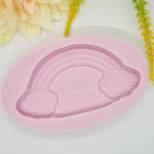 Load image into Gallery viewer, Thank You Rainbow Shaped Wax Melt Snap Bar Mould
