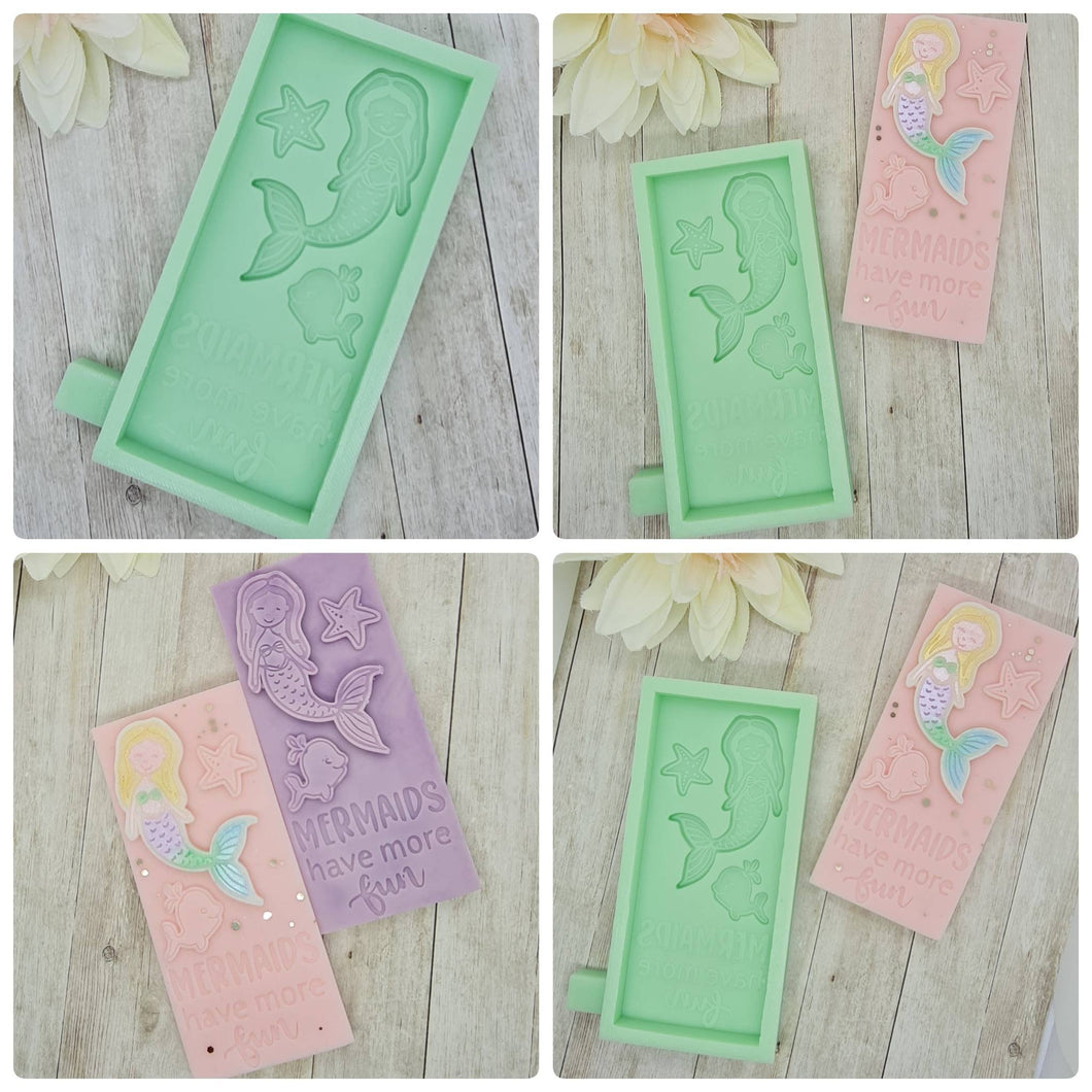 Mermaids Have More Fun Wax Melt Snap Bar Mould