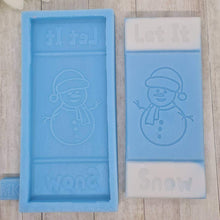 Load image into Gallery viewer, Let It Snow Snowman Christmas Wax Melt Snap Bar Mould
