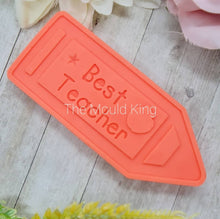 Load image into Gallery viewer, Best Teacher / Teaching Assistant Gift Crayon Shaped Wax Melt Snap Bar Mould
