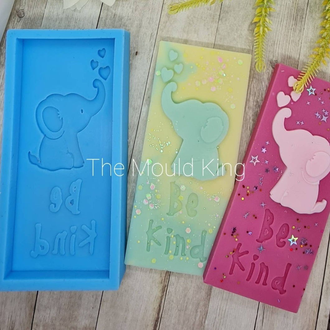 Elephant 'Be Kind' Wax Melt Snap Bar Mould