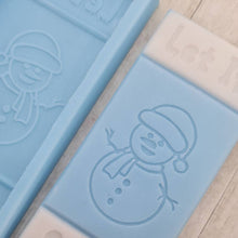 Load image into Gallery viewer, Let It Snow Snowman Christmas Wax Melt Snap Bar Mould
